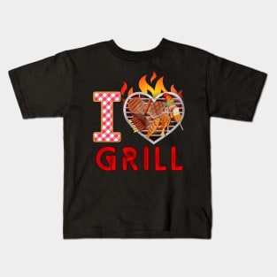 I love GRILL Kids T-Shirt
